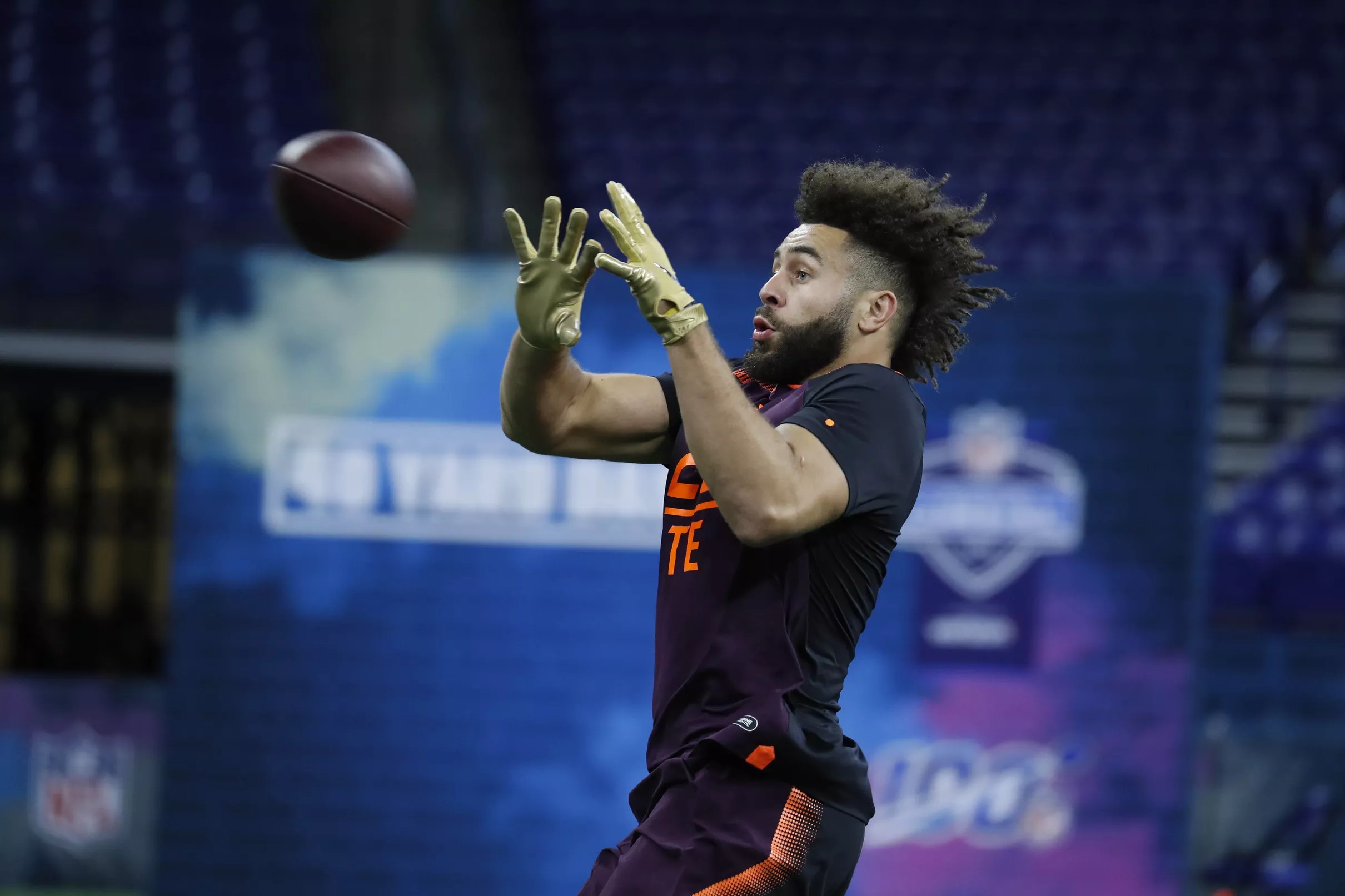 West Virginia tight end Trevon Wesco selected by the New York Jets in