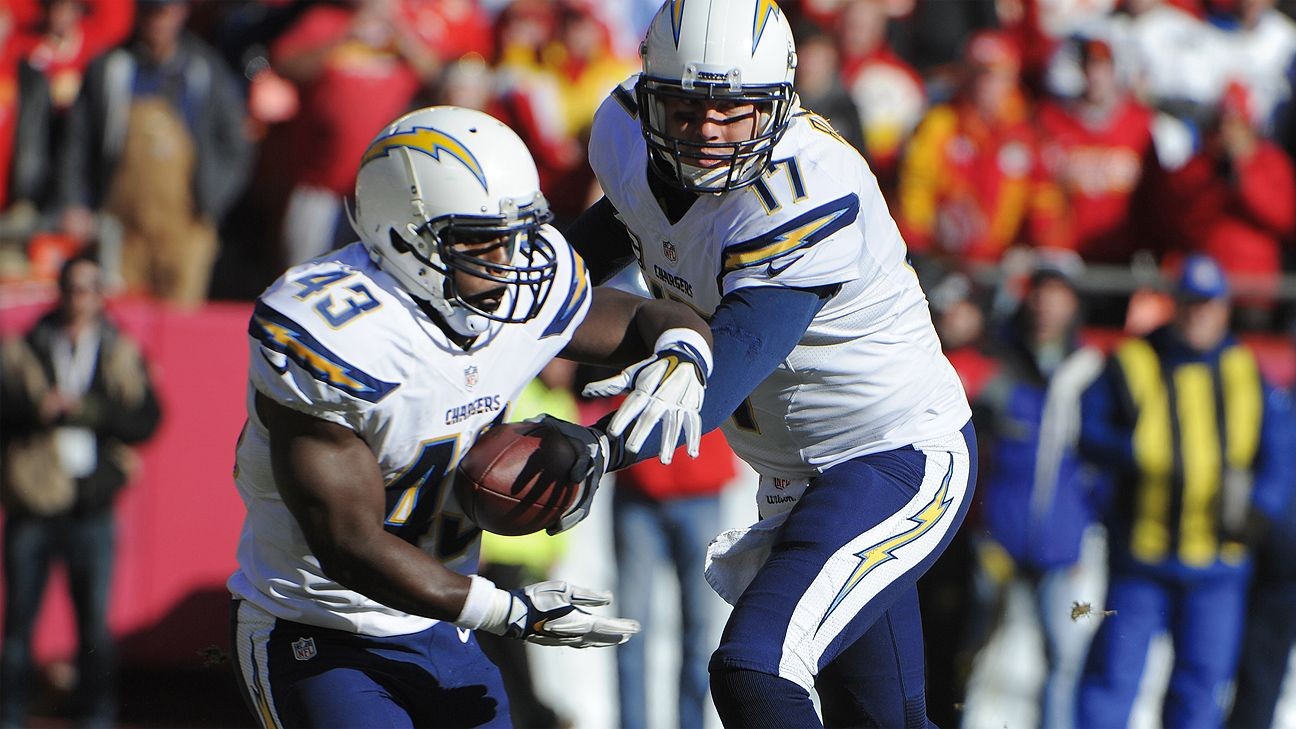Branden Oliver listed as No. 2 RB as Chargers release first depth chart