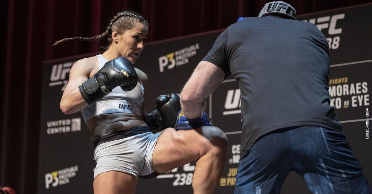 Jessica Eye UFC 238 open workout highlights