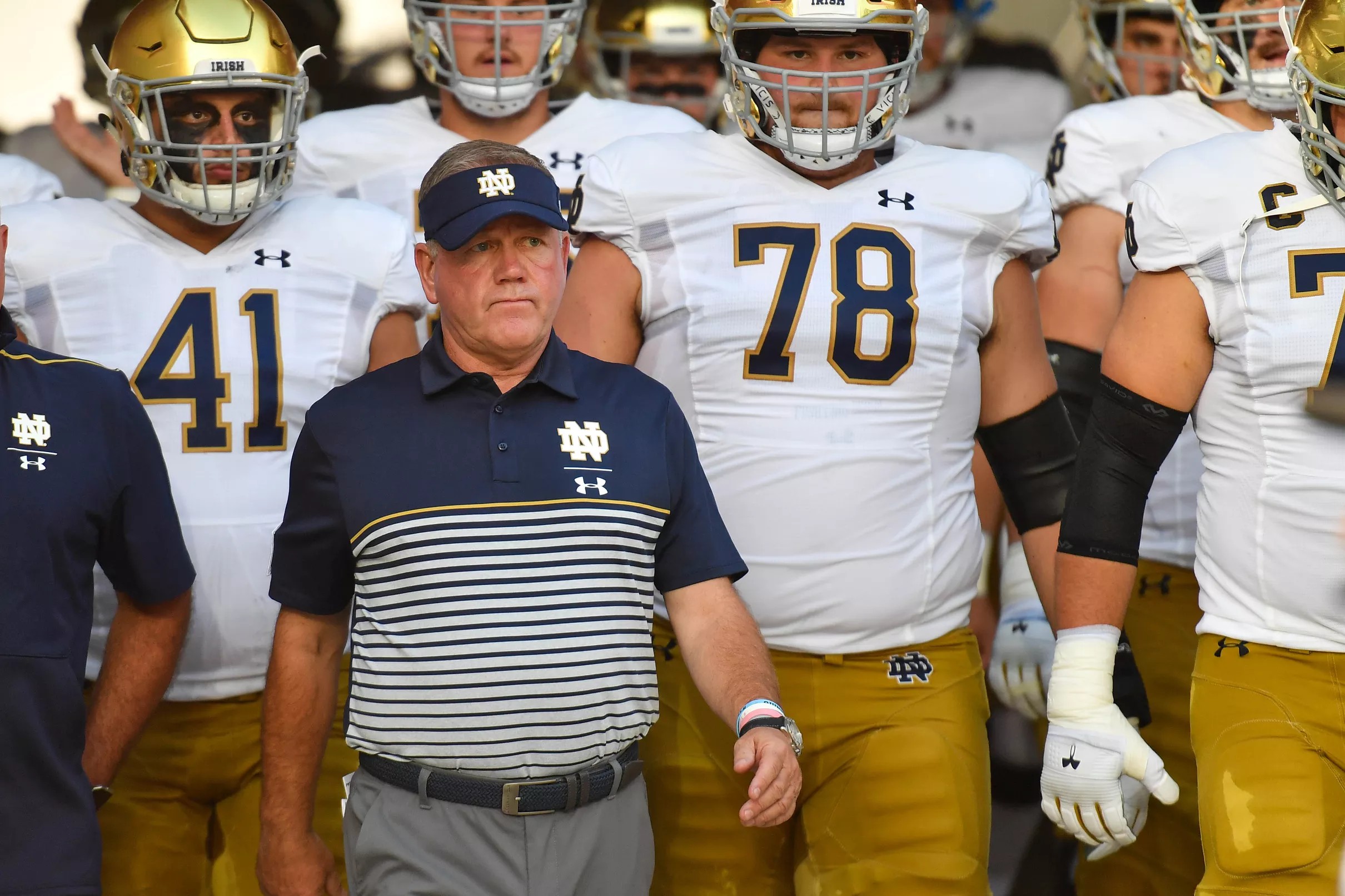 Notre Dame Football Brian Kelly said that things got more physical in