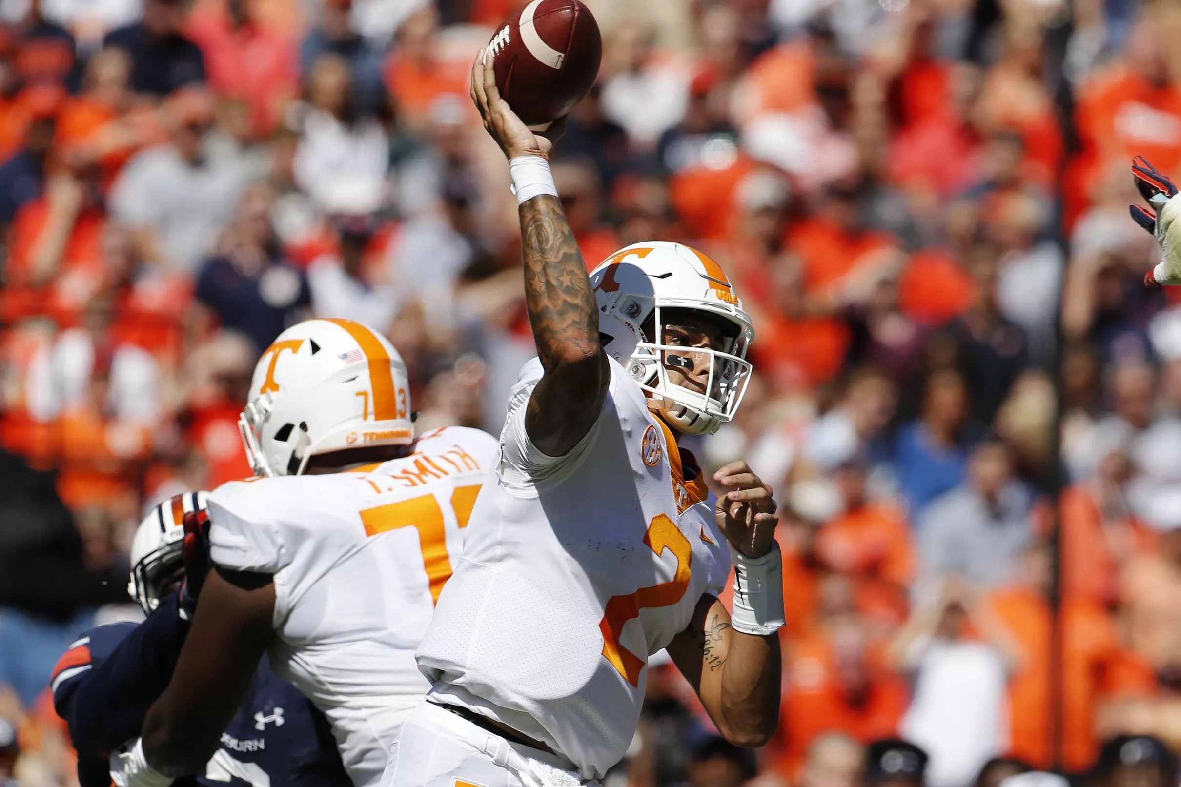 Tennessee’s QB was the highest graded passer of the week.