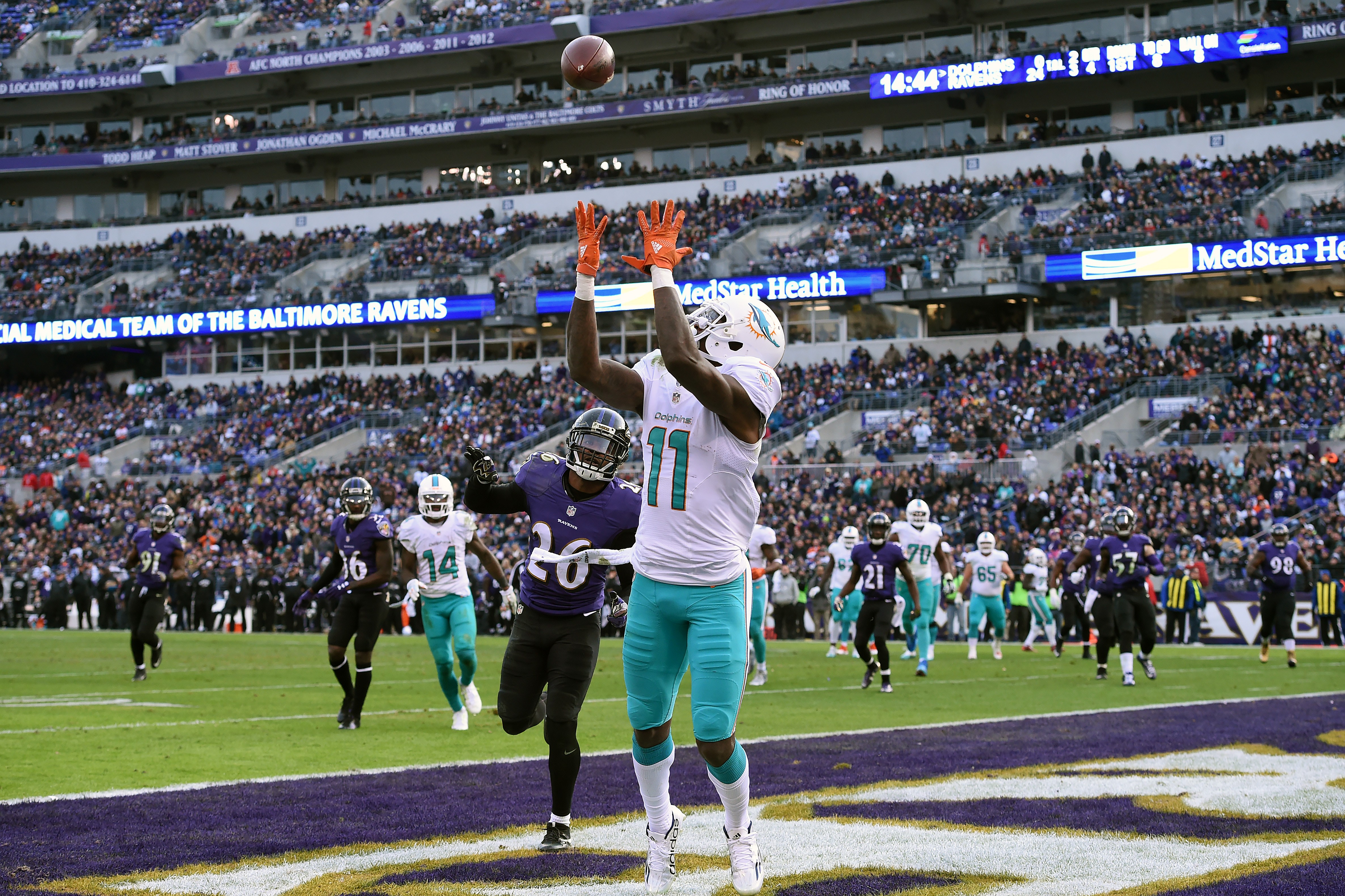 Who is the Miami Dolphins number one receiver?