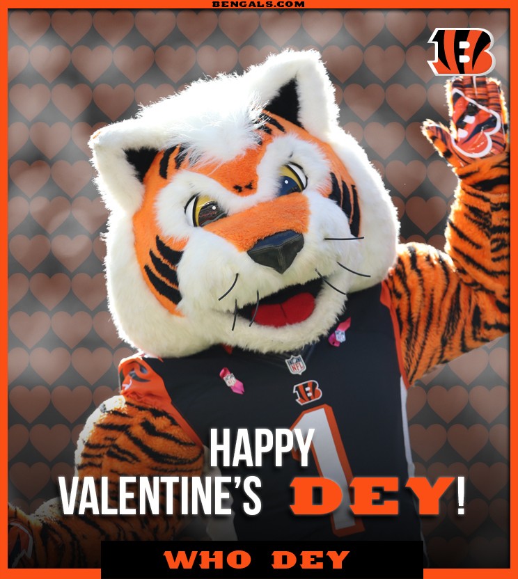 Bengals Valentine's Day Cards
