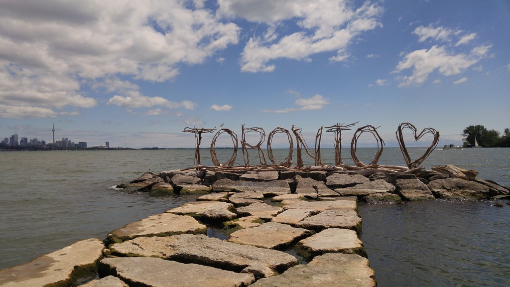 Humber Bay Driftwood Sign for Toronto