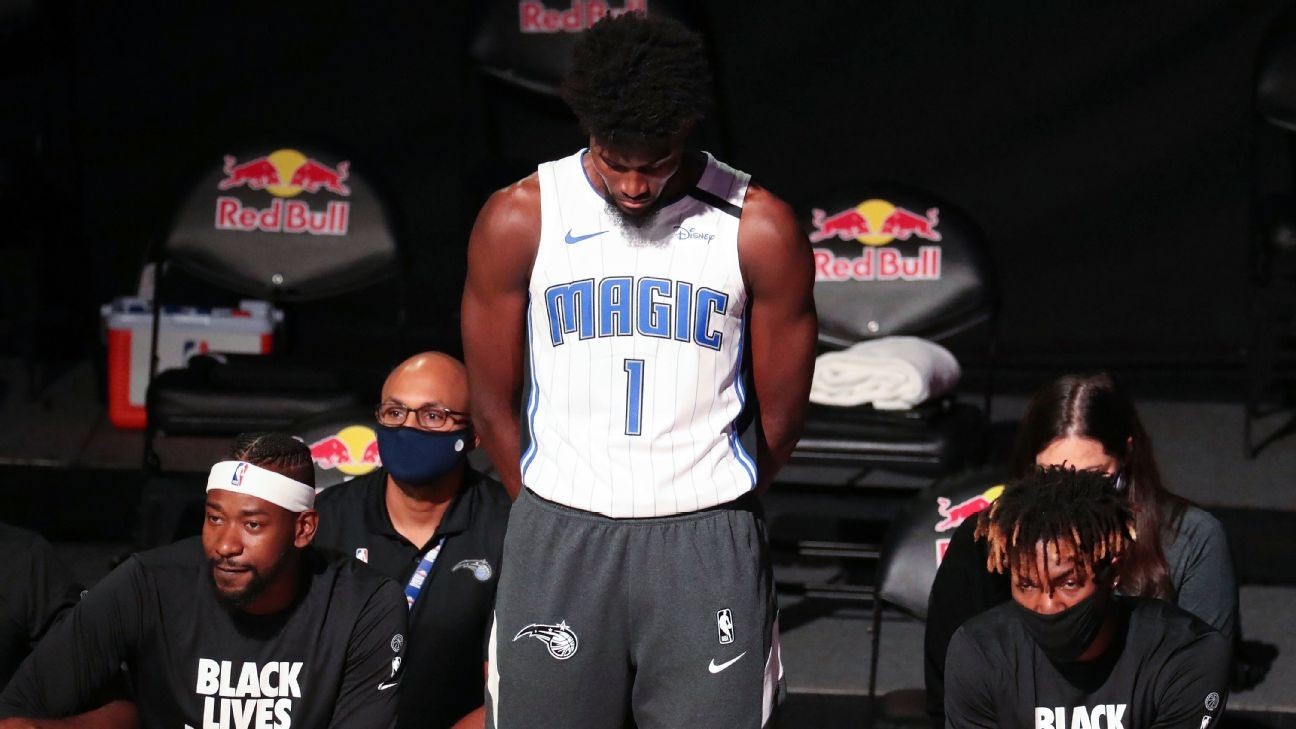 Orlando's Jonathan Isaac first in NBA bubble to stand during anthem