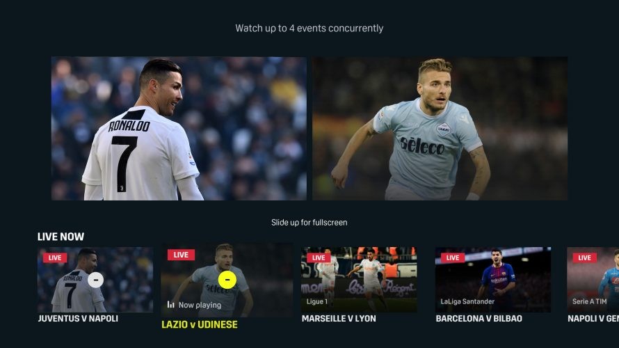 DAZN Adds New Split Screen MultiViewing Feature for Apple TV