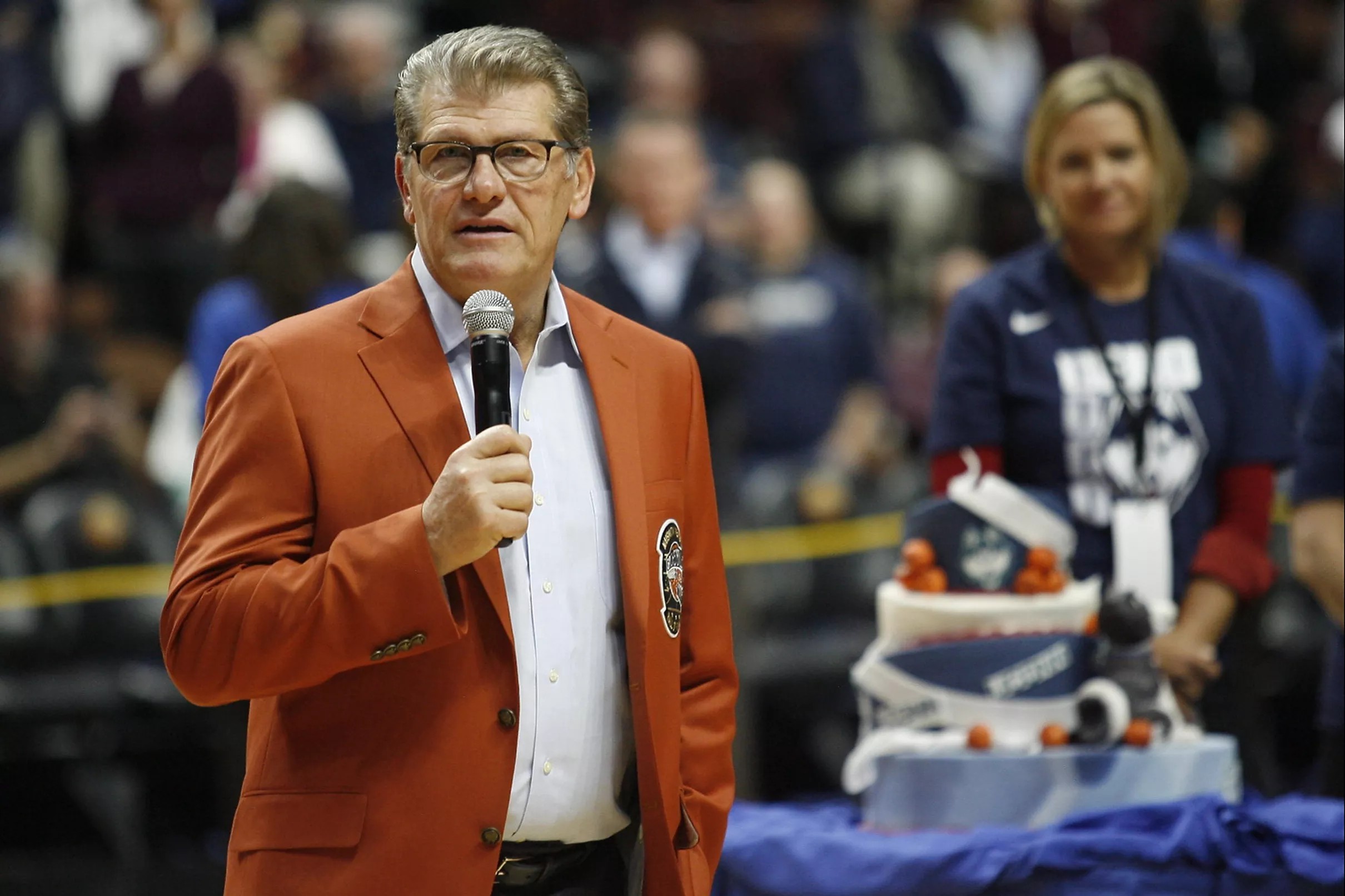 UConn women’s coach Geno Auriemma notched his 1000th career win on