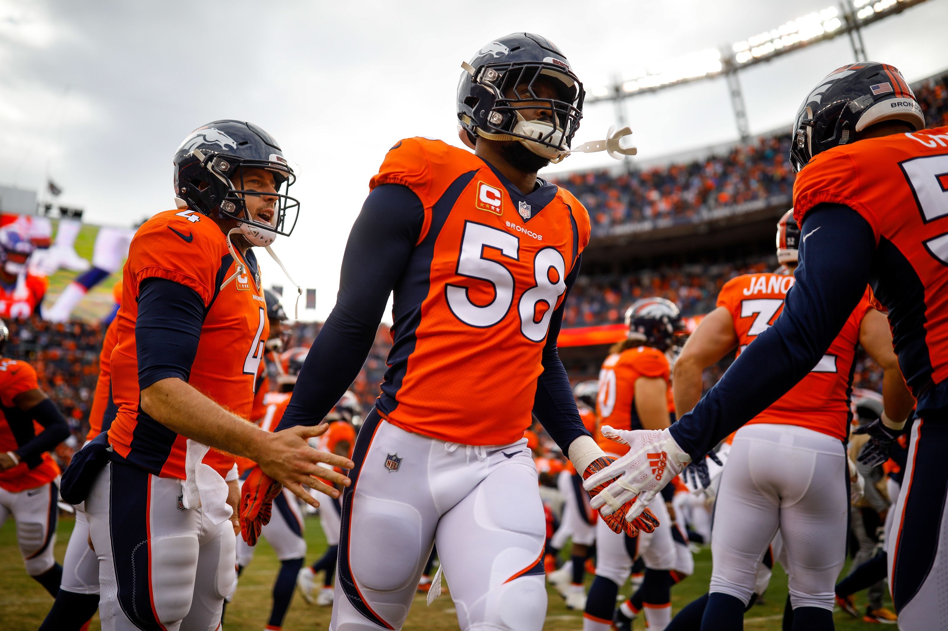 Who are the top10 players on the Denver Broncos?
