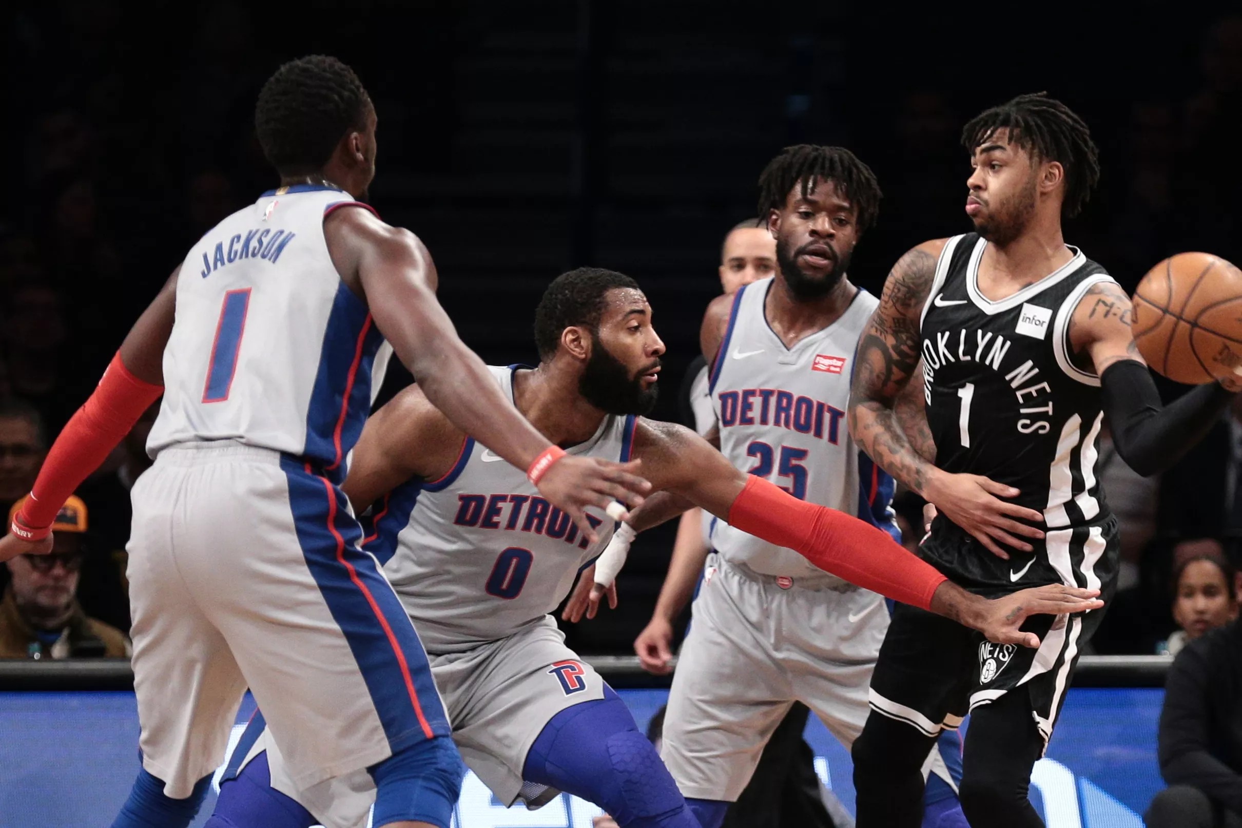 Pistons at Nets final score Andre Drummond ejected as Pistons win fifth straight