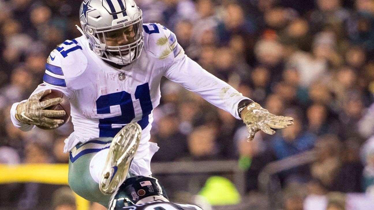 Watch Ezekiel Elliott hurdles Eagles defender