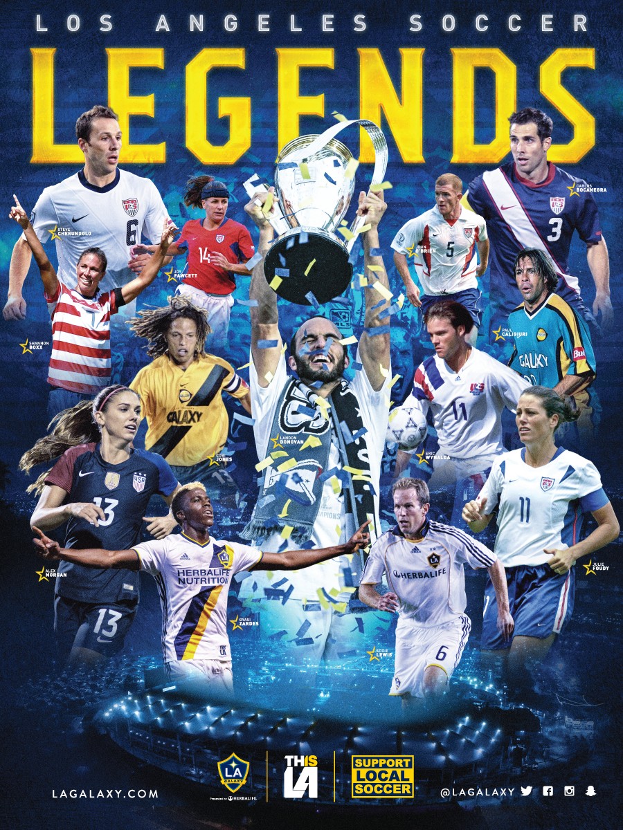 Check out the Los Angeles Soccer Legends poster ahead of Support Local