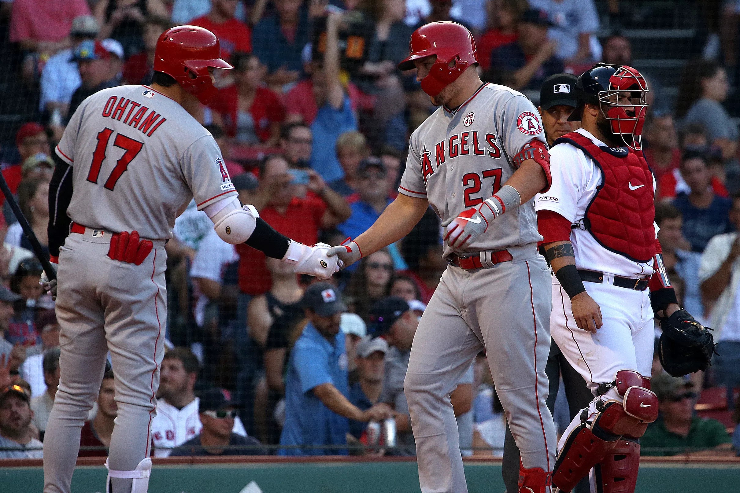 Mike Trout home run daily First at Fenway