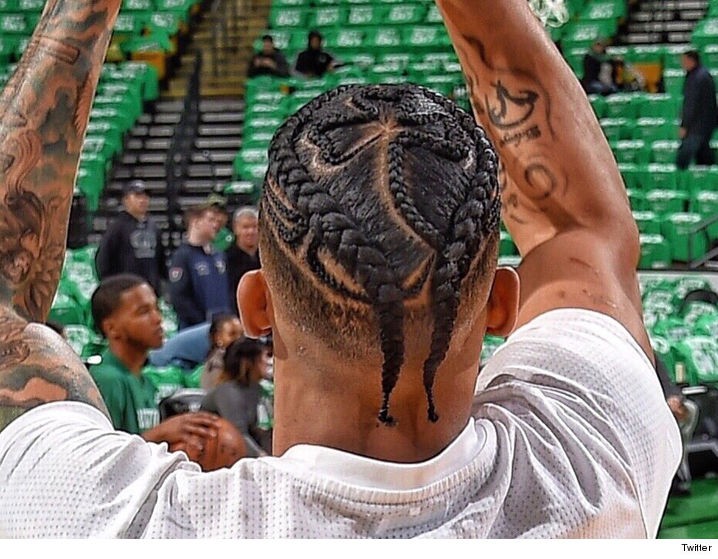 Boston Celtics Player BRAIDS HAIR INTO CLOVER For Season Opener