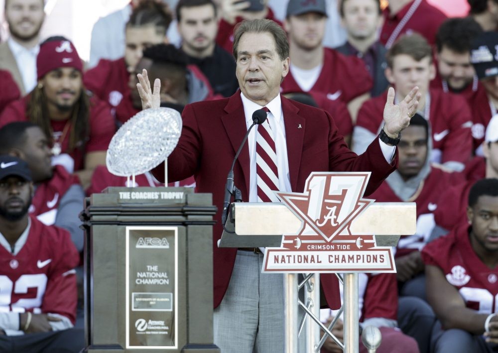 Alabama ranked number 1 in Coaches Poll