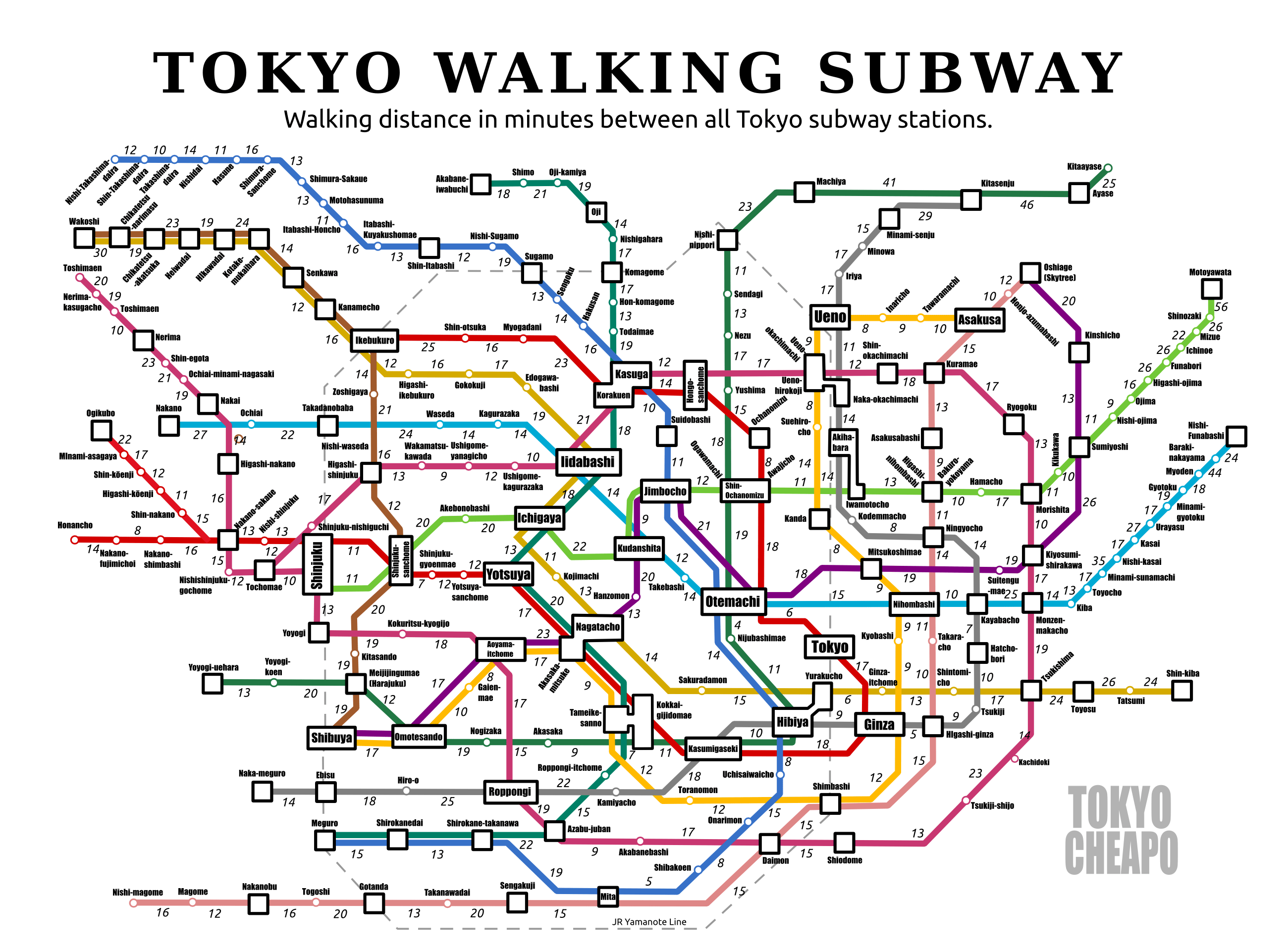 Japan Railway Map Tokyo Tokyo Train Map