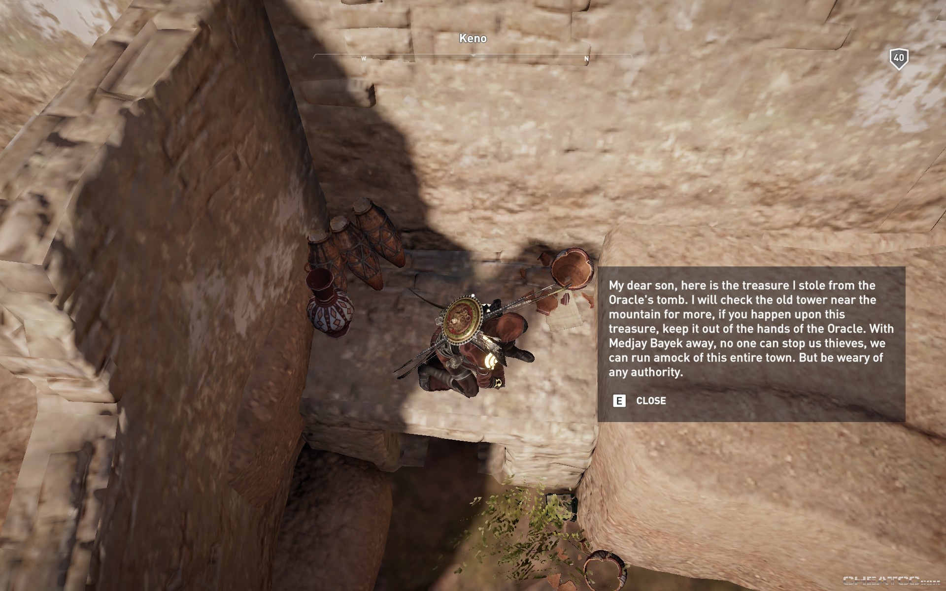 Assassin's Creed Origins Guide & Walkthrough Keno (Location)