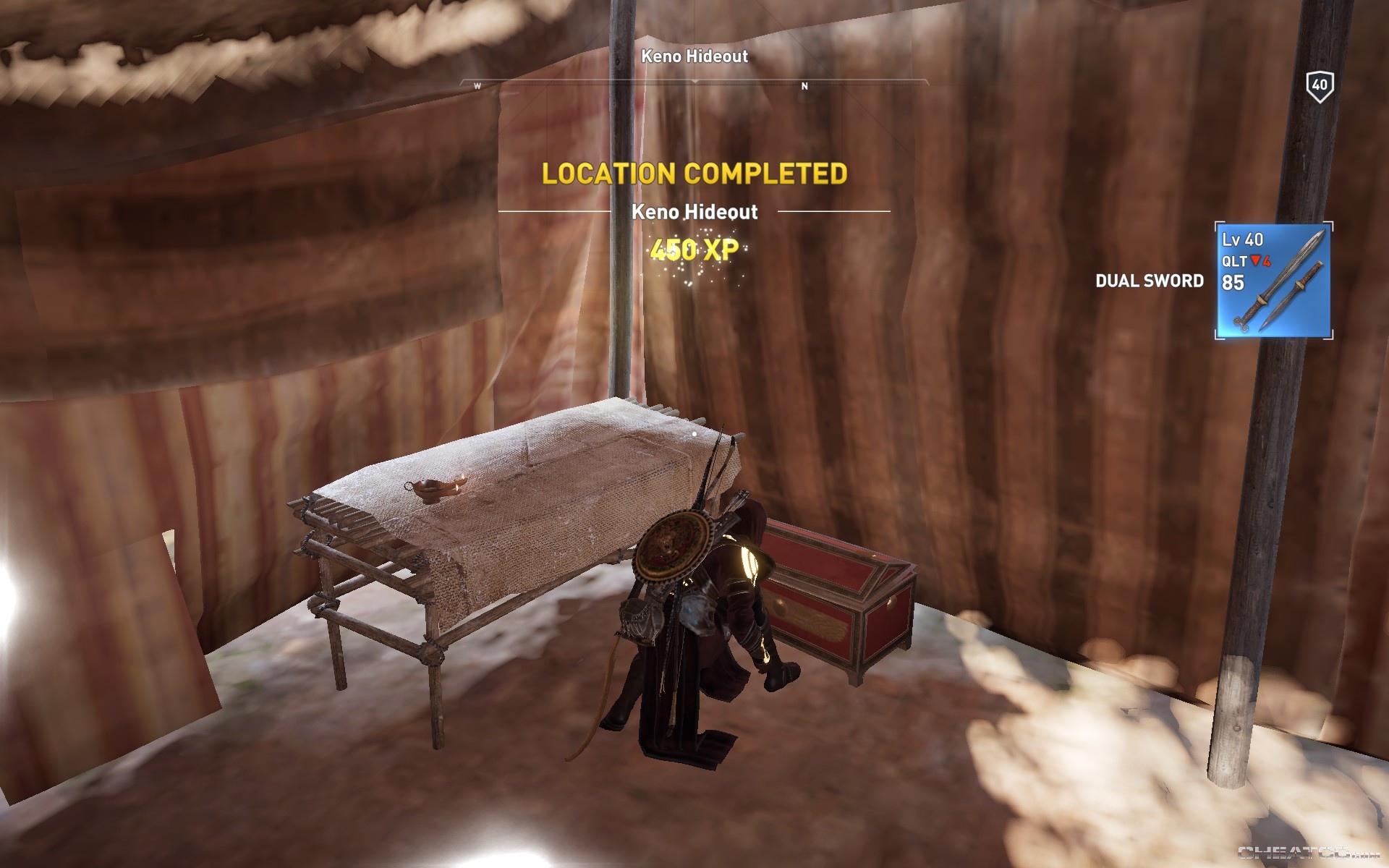 Assassin's Creed Origins Guide & Walkthrough Keno Hideout (Location)