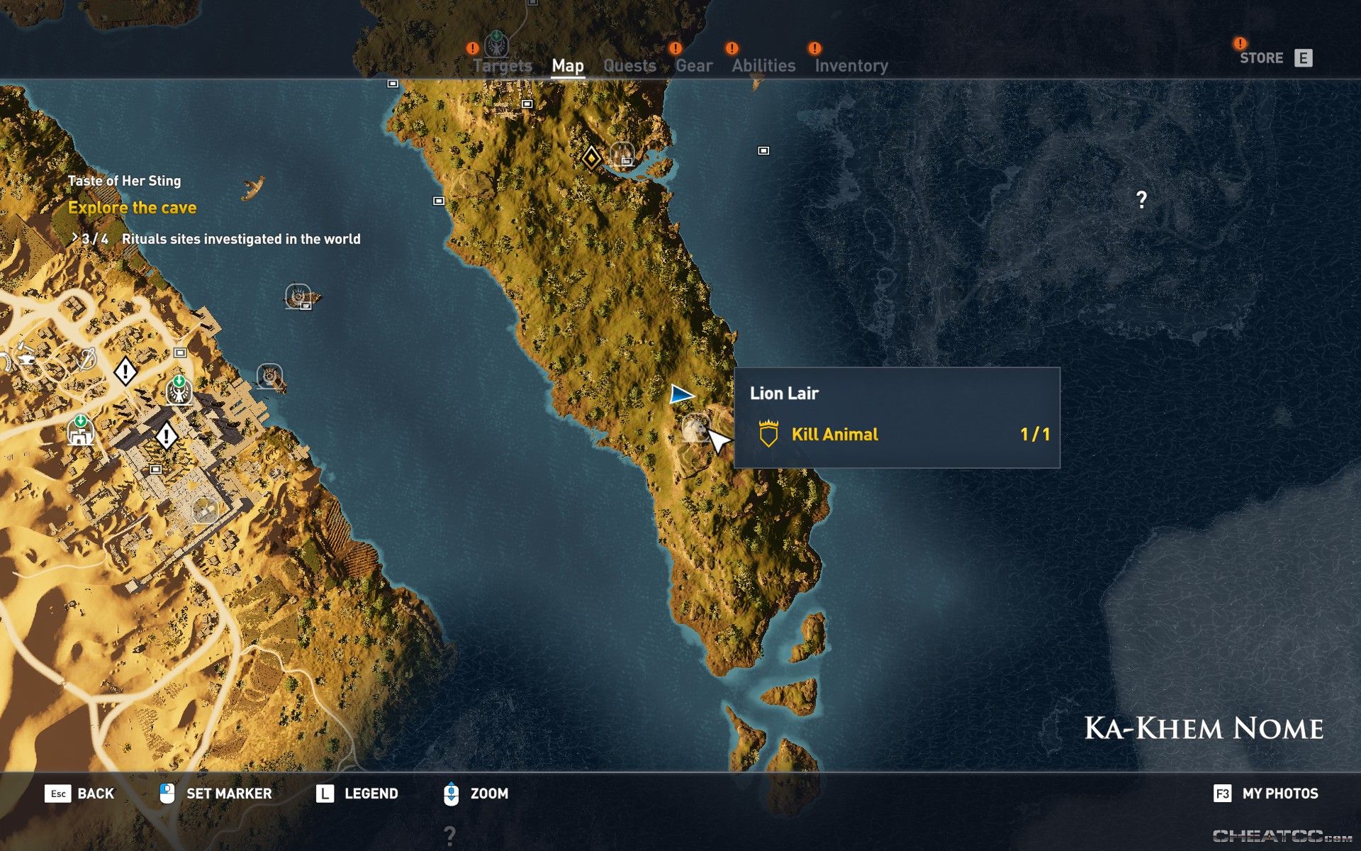 Assassin's Creed Origins Guide & Walkthrough Lion Lair (Location)