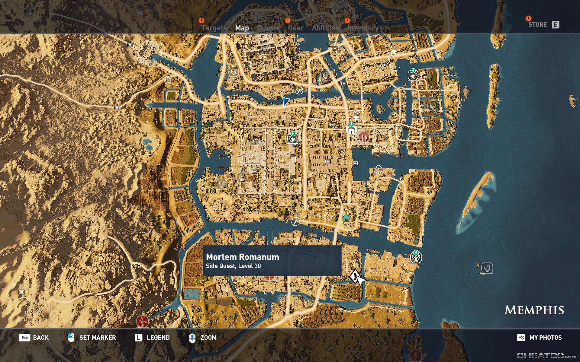 Assassin's Creed Origins Guide & Walkthrough Mortem Romanum (Side Quest)