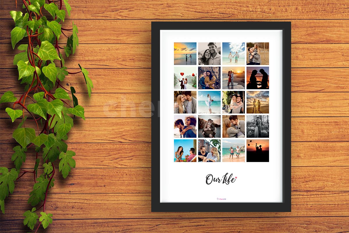 Personalised A4 Our Life Collage Photo Frame Mumbai