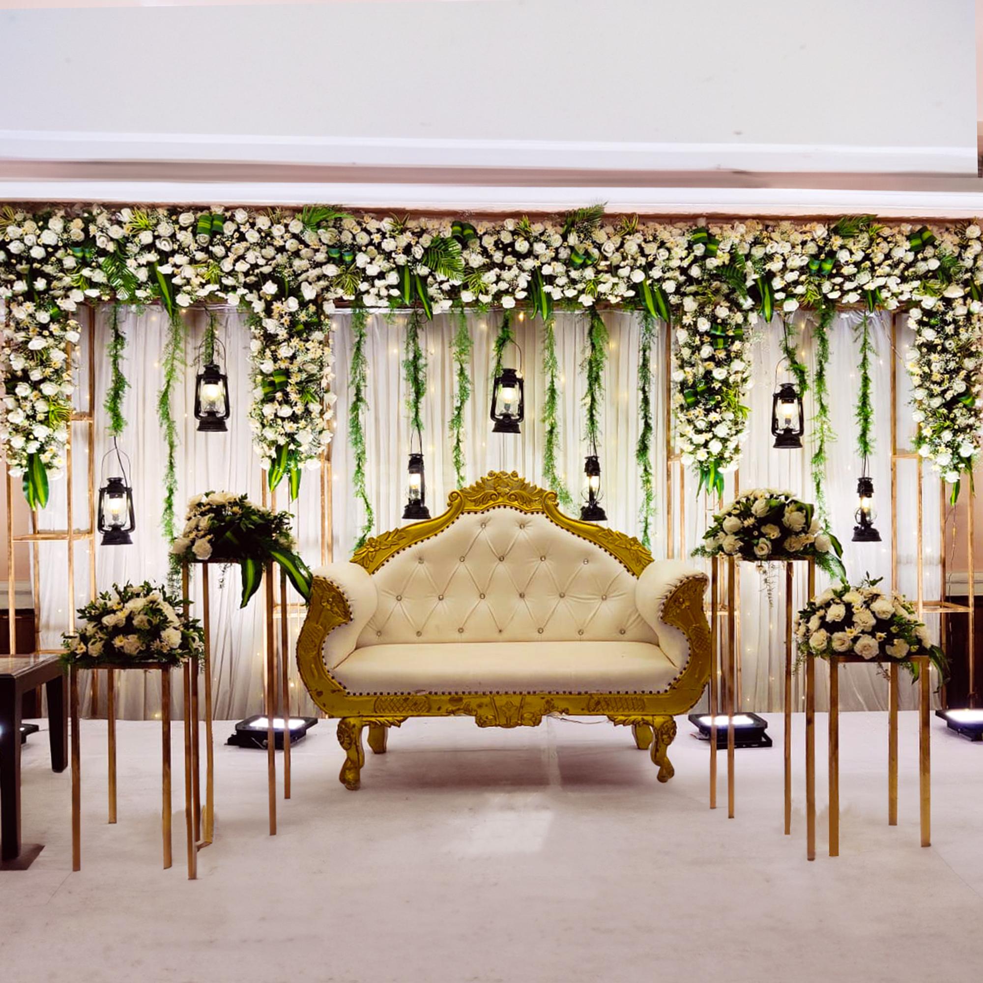 Elevate Your Reception Party with Our Elegant Flower Stage Decoration