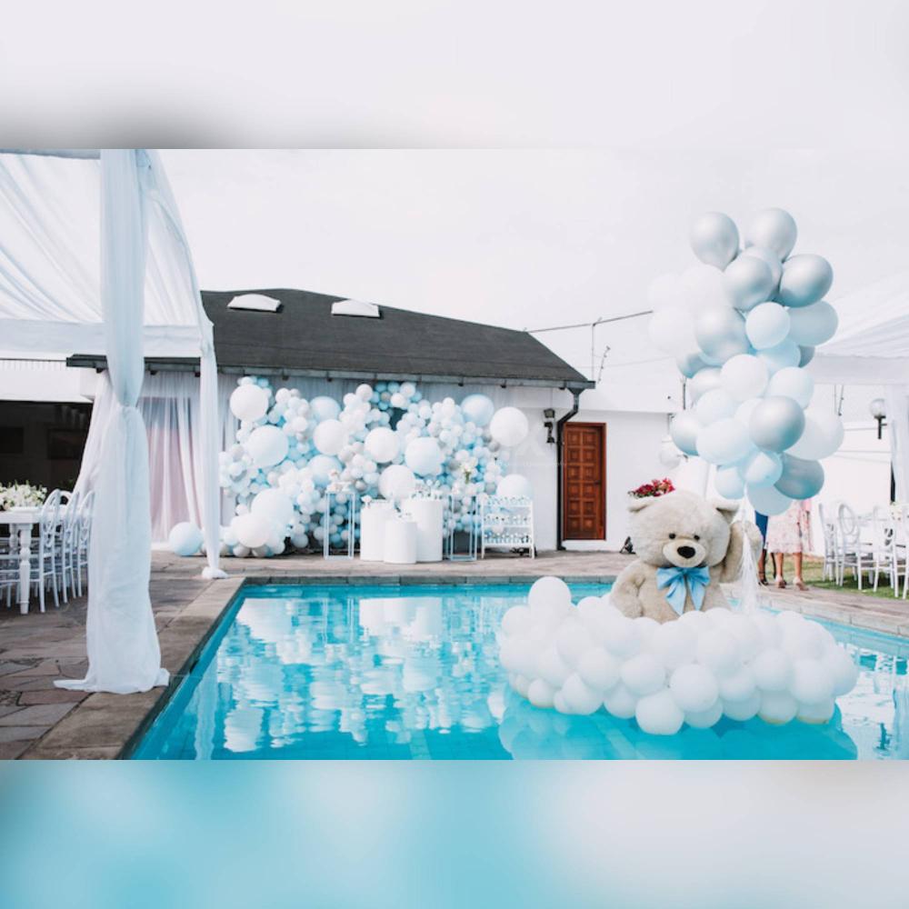 Host a poolthemed baby shower with our Aqua Bliss decorations. Delhi NCR