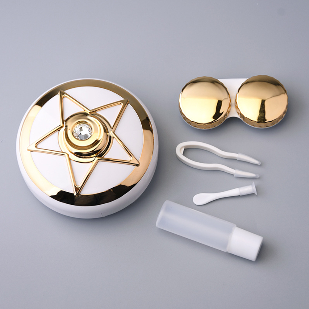 Wholesale Fashion Round Contact Lens Box with Mirror Travel Portable Case Storage Container Kit
