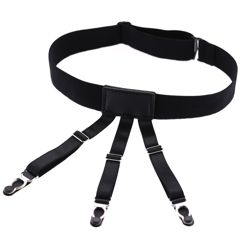 1 Pair Men Shirt Stays Holder Suspenders Elastic Uniform Business Style