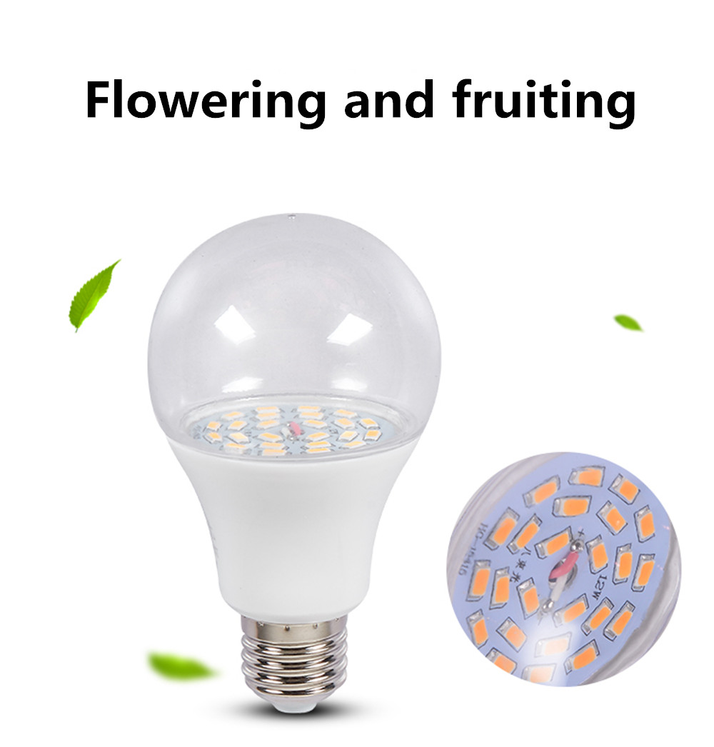 LED E27 85265V 7W LED Plant Growing Light Bulb for DIY Horticulture