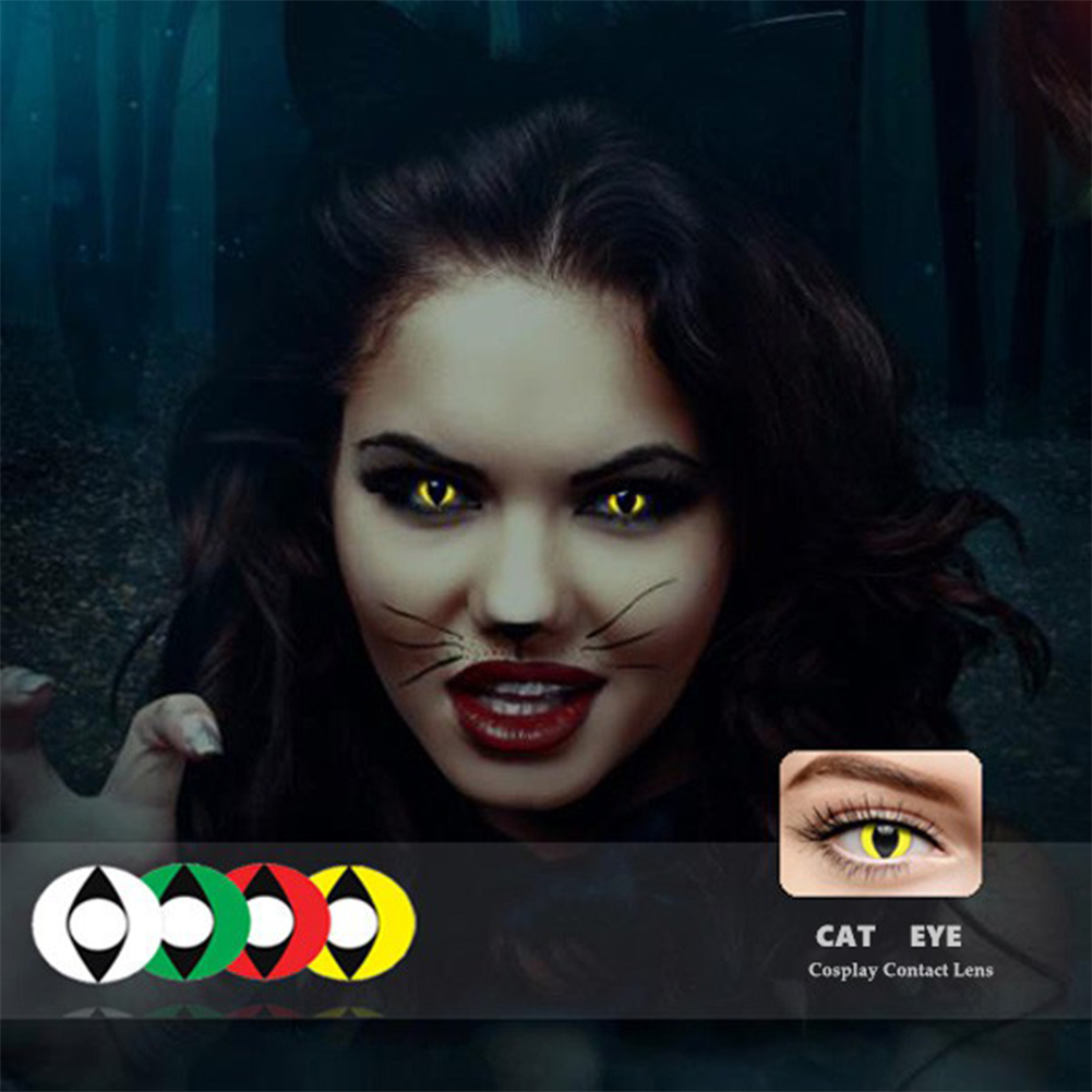 1 Pair Cat Eyes Cosplay Colour Contact Lens Halloween Contacts Yearly