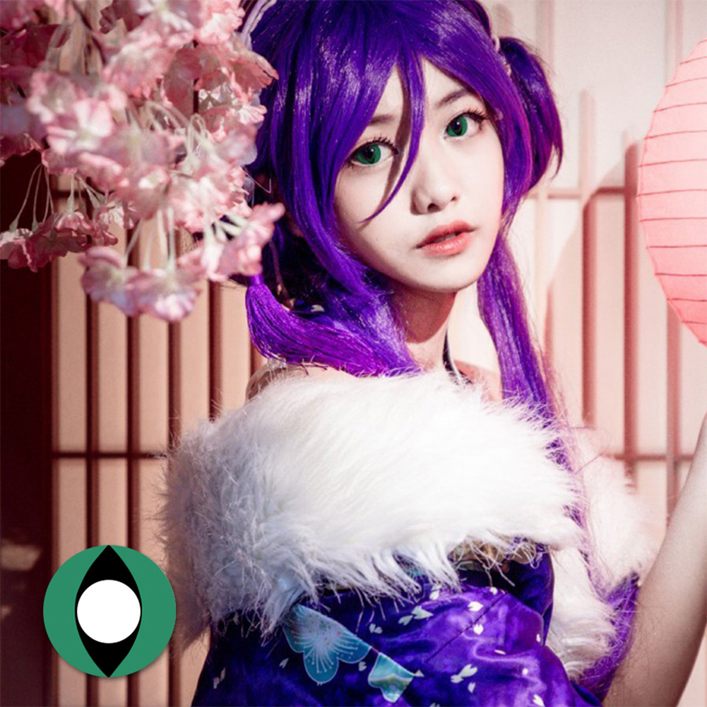 1 Pair Cat Eyes Cosplay Colour Contact Lens Halloween Contacts Yearly