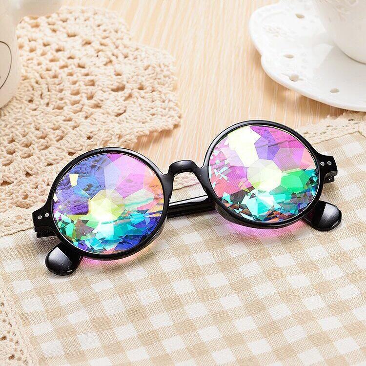 Cool Kaleidoscope Concert Glass Faceted Mosaic Glasses Show Party