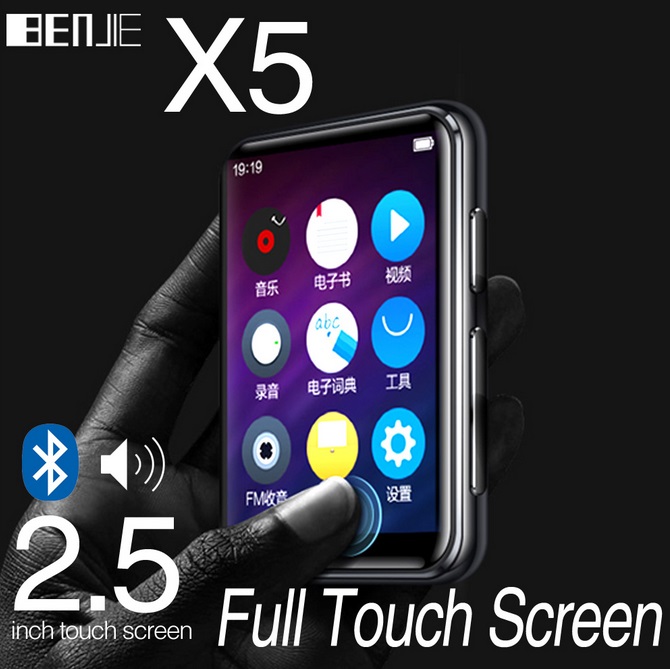 Wholesale Mini MP3 Player BENJIE X5 Full Screen Bluetooth MP3 Player Student Version Portable