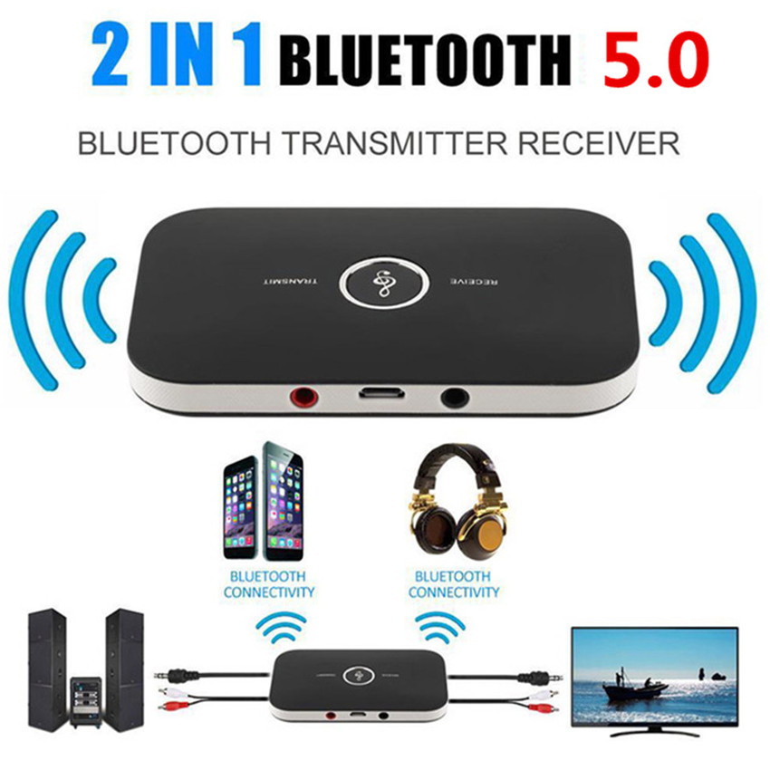 Wholesale Bluetooth 5.0 Audio Receiver Transmitter 2 IN 1 RCA 3.5MM 3.5 AUX Jack USB Stereo