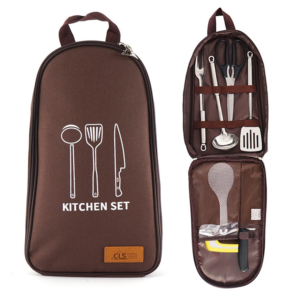 Wholesale 7 PCs Camping Kitchen Utensil Set Camp Cookware Utensils
