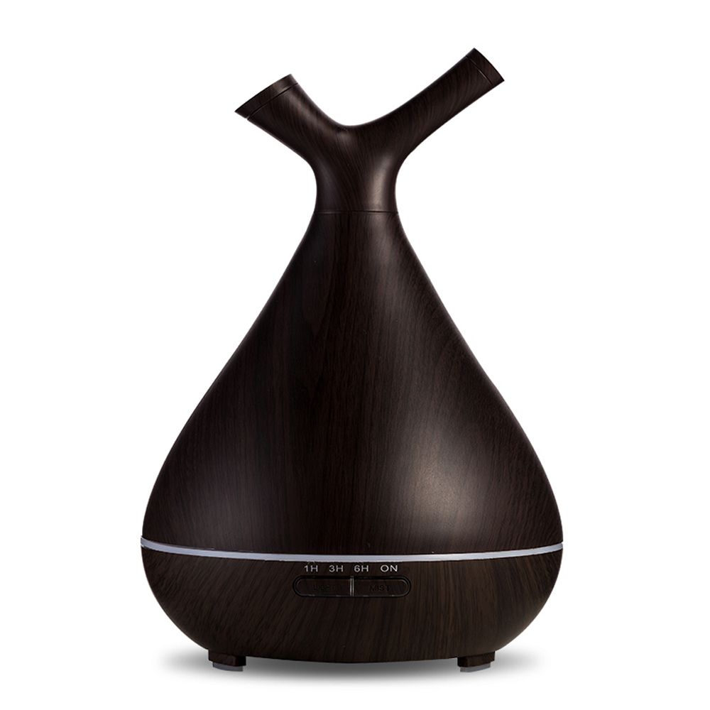 Wholesale Wooden Style Branch Essential Oil Aroma Diffuser Air Freshener Humidifier Dark brown