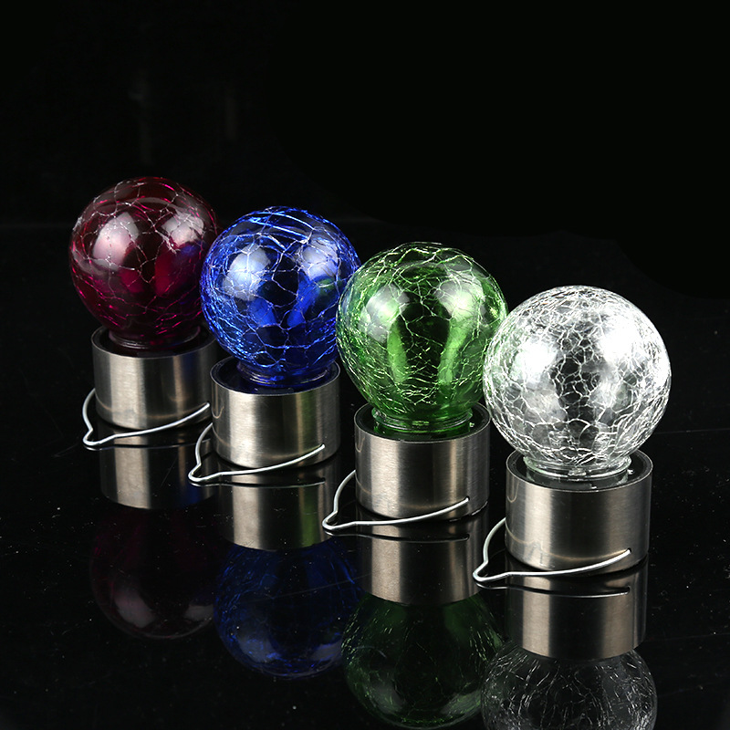 Wholesale Fashion Glass Globe Solar Powerd Light Hanging Colorful Solar