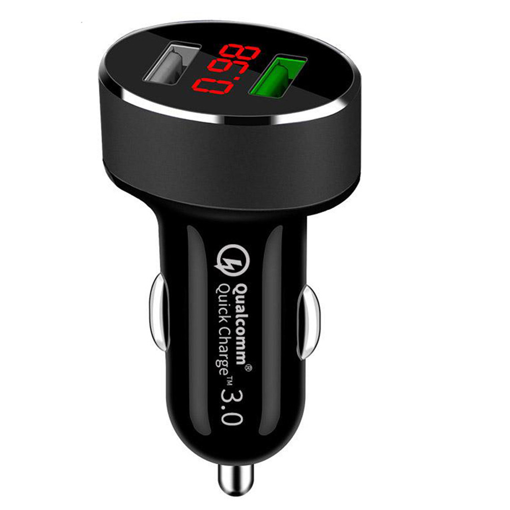 Wholesale Qc3.0 Digital Display Vehicle Charger with 2.4a Dualusb