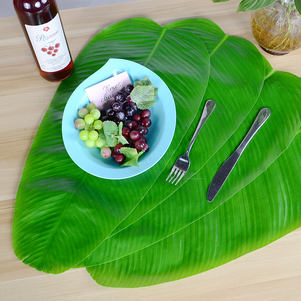 Wholesale Hawaii Green Banana Leaf Shape Placemat Tabletop Wall