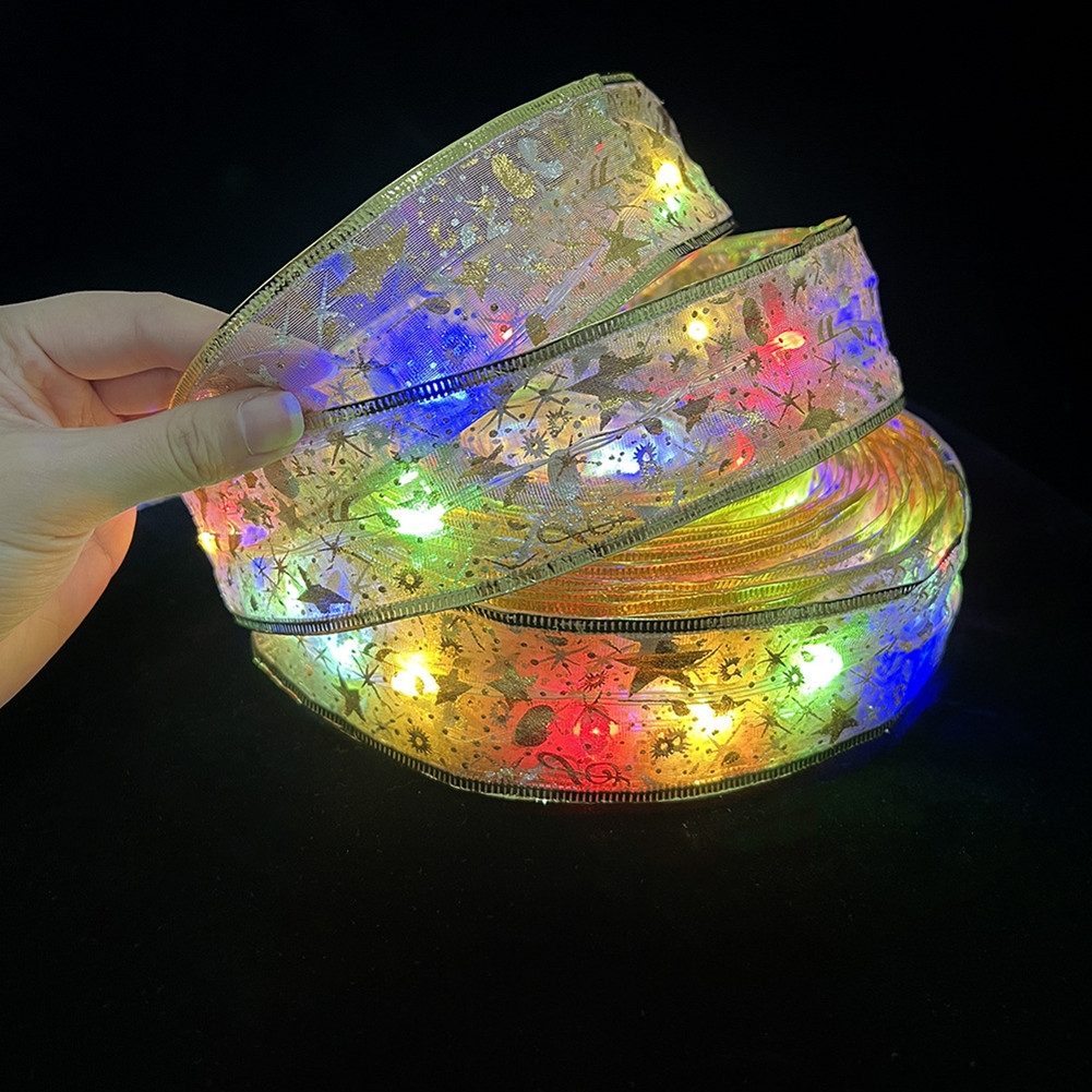 Wholesale Christmas Ribbon Lights 4m 40 Led Lamp String Lights Weddings New Year Party Bronzing
