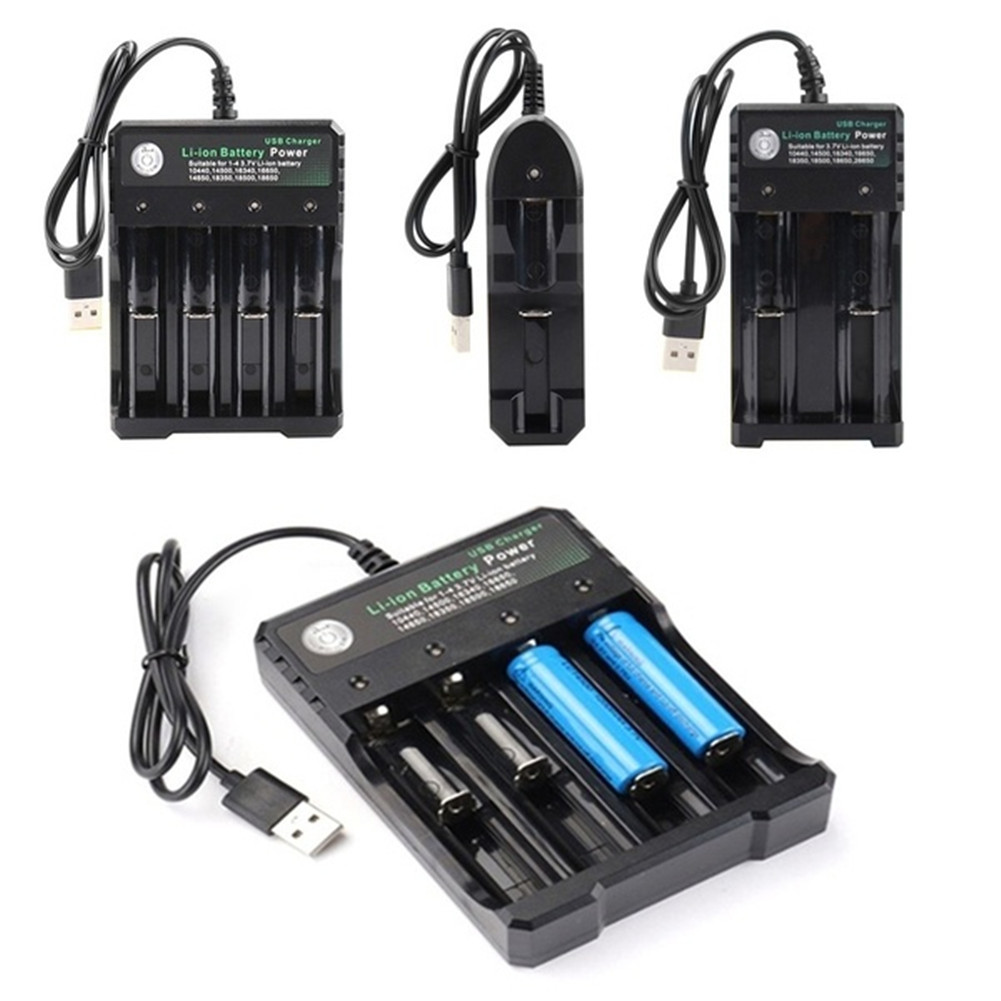 Wholesale DC 5V 18650 Battery Charger 4 Slots Li-ion Universal USB