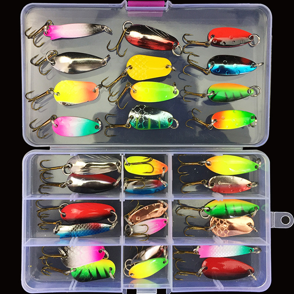 Wholesale 11pcs/31 pcs Fishing Lure Kit Colorful Sequins Lure With
