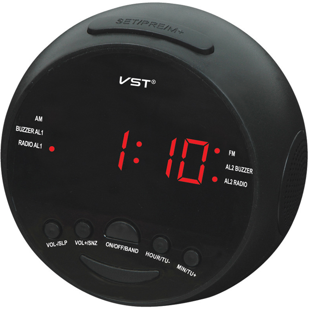 Wholesale Stylish LED Radio Alarm Clock with Snooze Function US