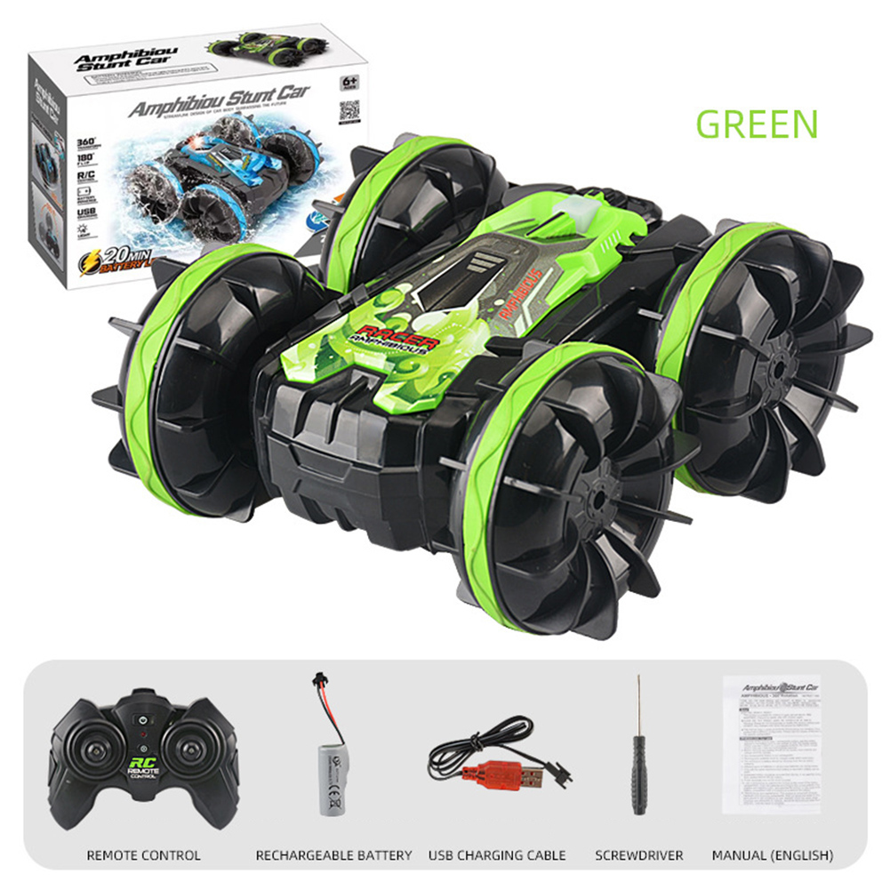 Wholesale 2.4g Amphibious Doublesided Stunt Remote Control Car 360