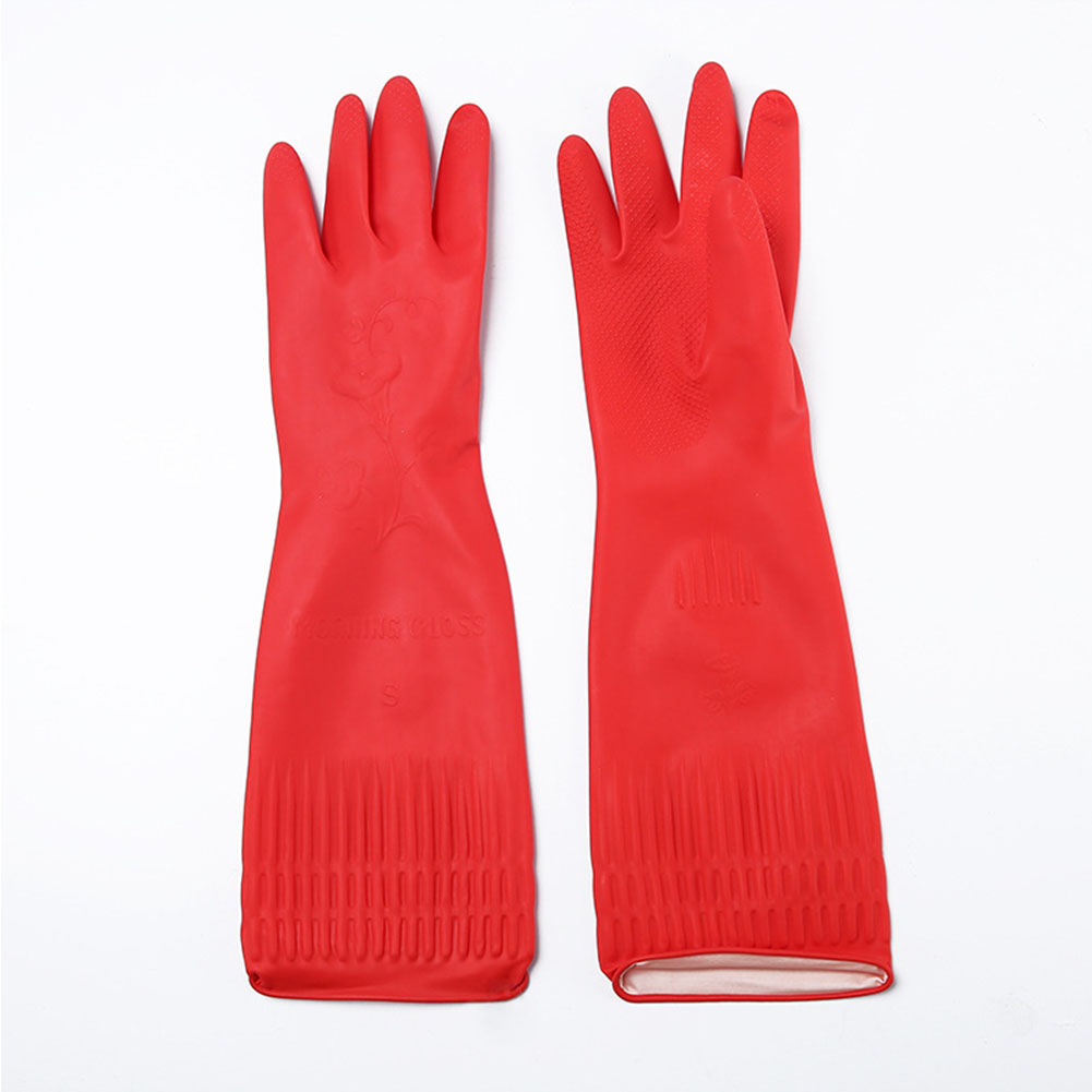 Wholesale Kitchen Washing Gloves 38cm Long Waterproof Elastic Rubber