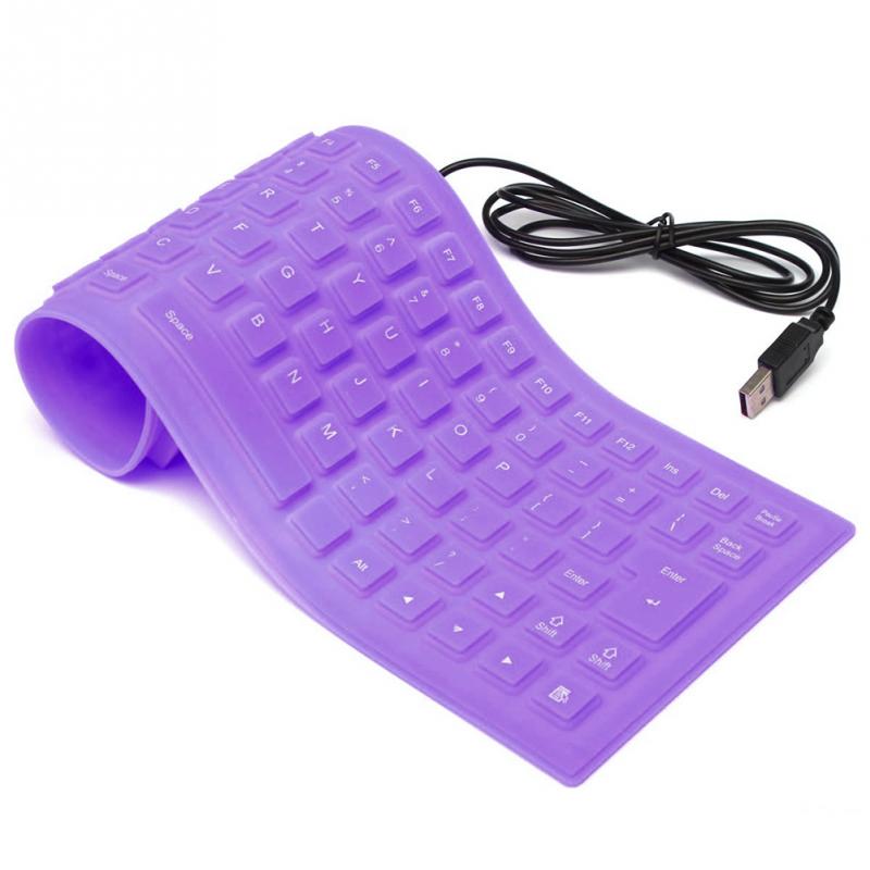 Wholesale Portable Flexible Silicone Keyboard Foldable Waterproof