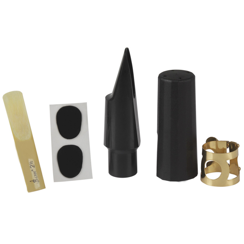 Wholesale 5pcs Set Saxophone Mouthpiece+Clip+Clip Cap+Reed+Dental Pad