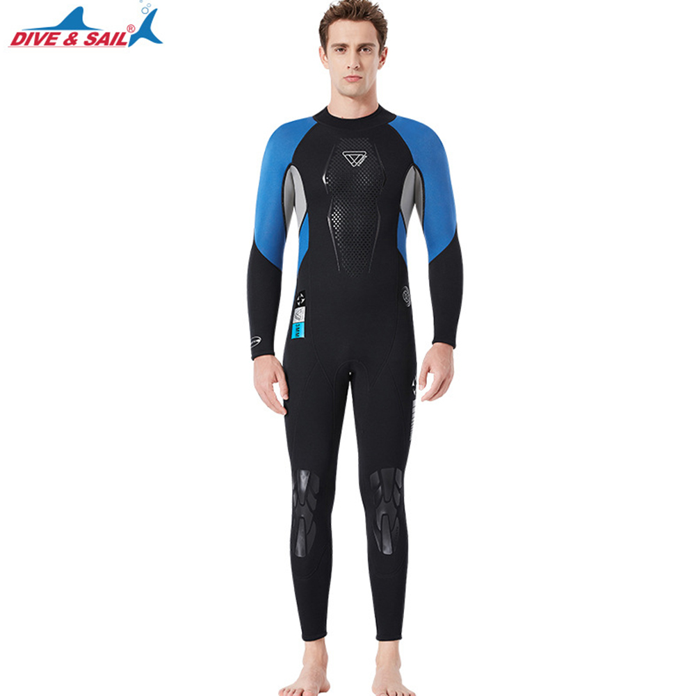 Wholesale 3mm Wetsuit Warm Neoprene Scuba Diving Spearfishing Surfing Long Sleeves Wetsuit Black