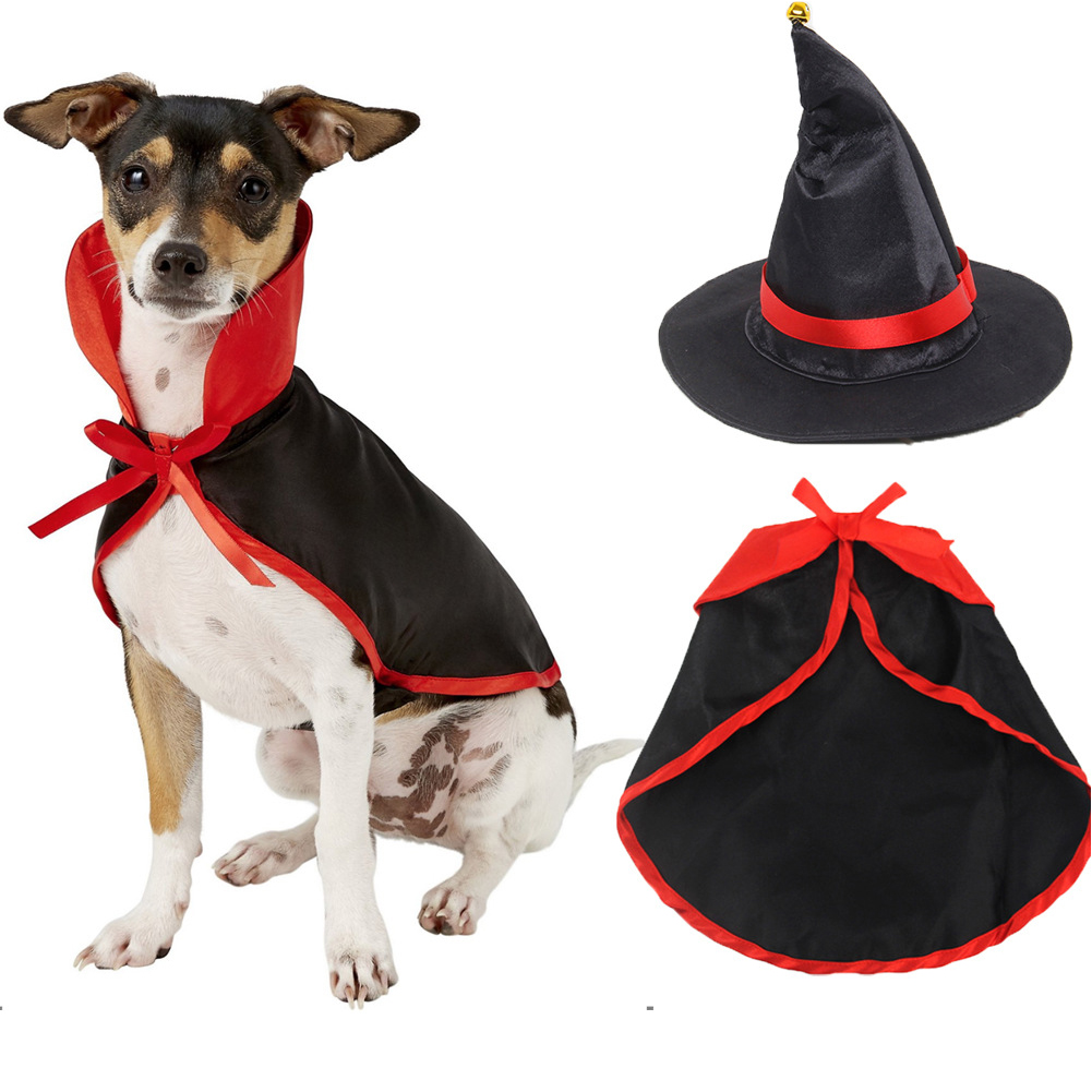 Wholesale Pet Cloak Cape Hat Set for Cats Dogs Halloween Cosplay