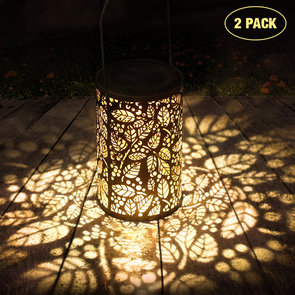 Wholesale Litake 2PCS Solar Lantern Lights Garden Hanging Lights Outdoor Solar Path Lights for